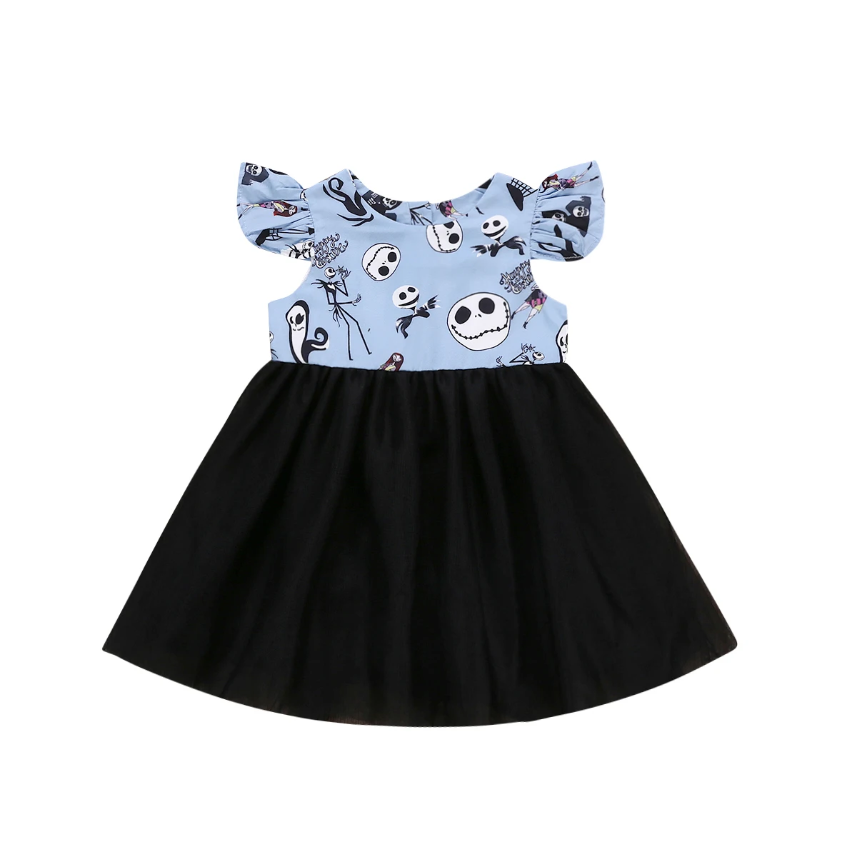 Kid Baby Girls Short Sleeve Pumpkin Print Halloween Dress