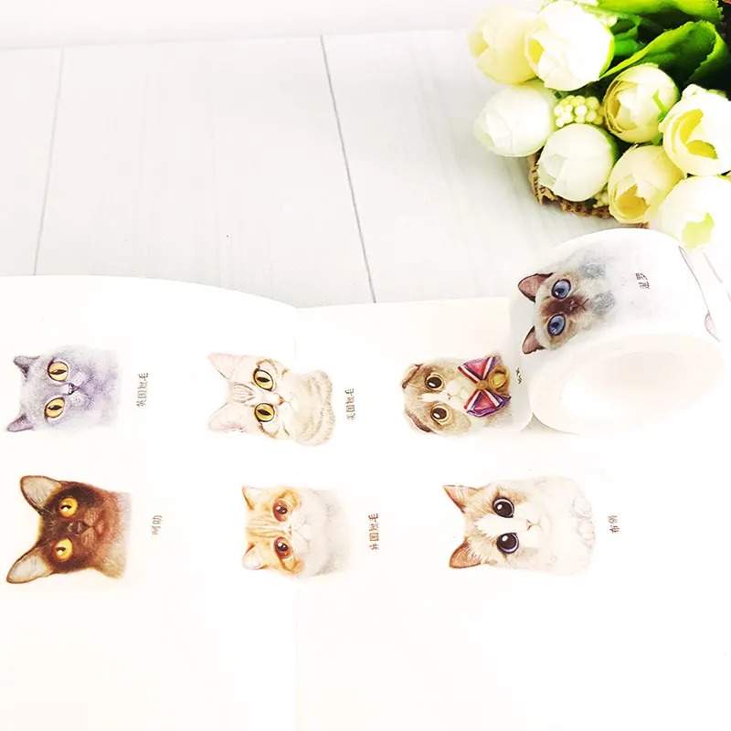 

25mmX7m kawaii cute Cats Washi tape DIY decoration scrapbooking planner masking tape adhesive tape label school supplies