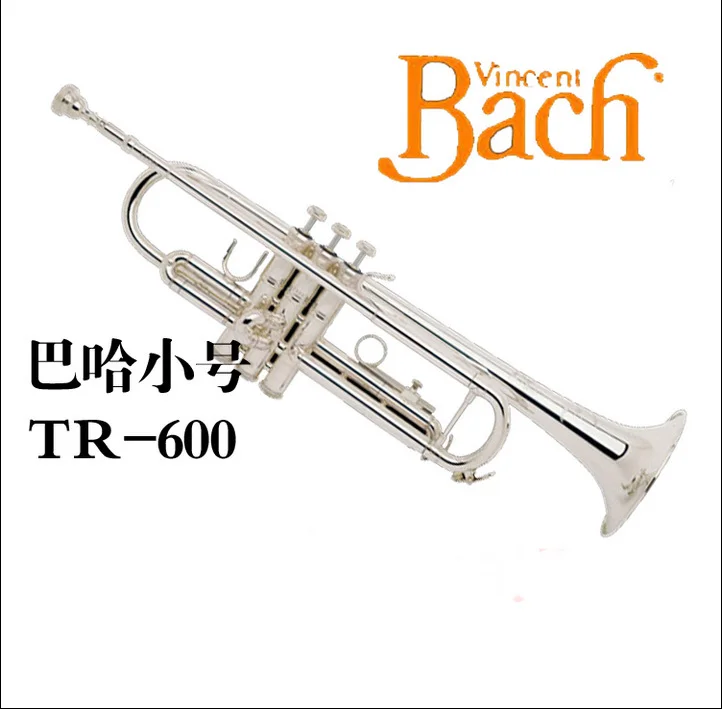 

Free Shipping New Bach Trumpet TR-600 Drop bB adjustable Trumpet instrument Varnish 965 coating Phosphor98# copper Trumpet