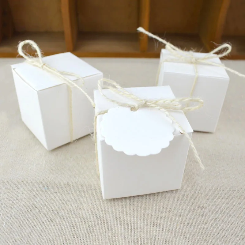50pcs/lot 5*5*5 cm Brown Kraft Paper square paper box,small white cardboard paper packaging box,Craft Gift paper boxes 7/26