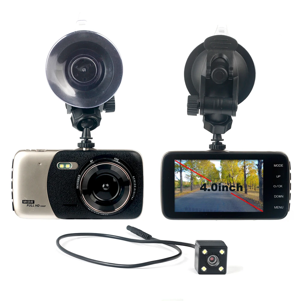 4 Dual Lens 1080P FHD 1 0MP DVR Dash font b Camera b font Car DVR