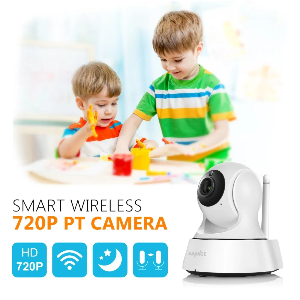 SANNCE Беспроводная ip-камера 720P с Wifi, домашняя ip-камера для безопасности, детский монитор, CCTV, Wi-Fi камера наблюдения