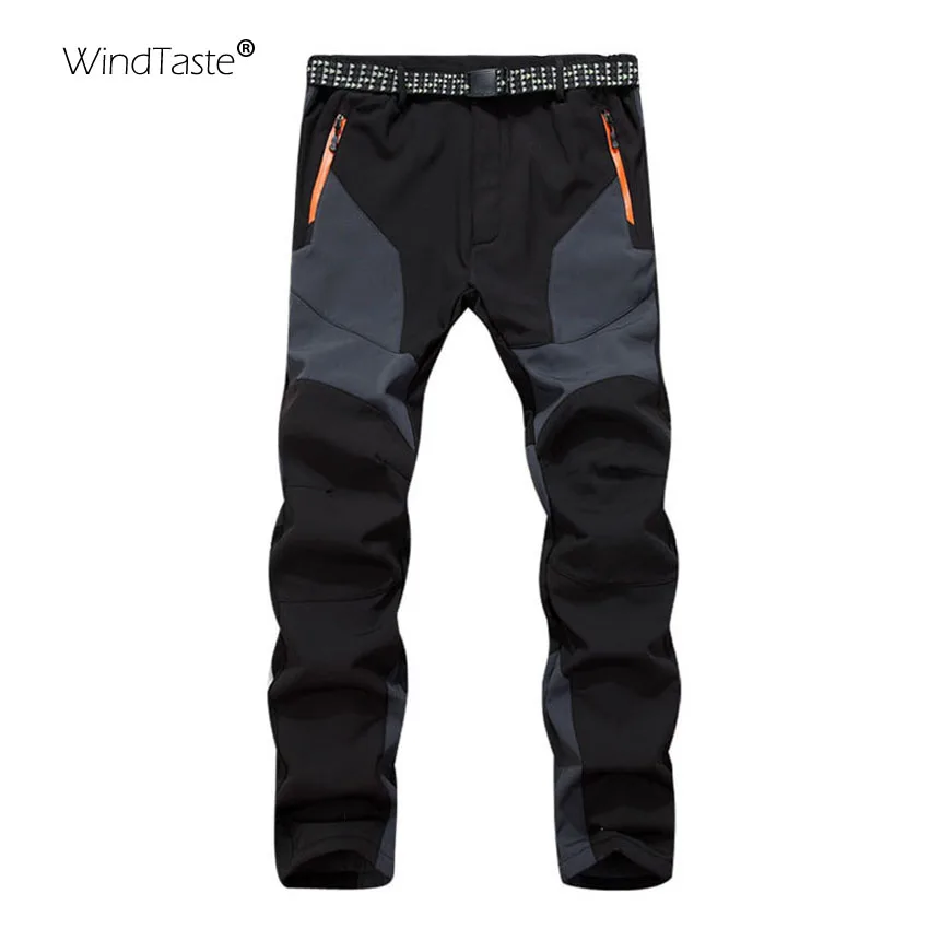 WindTaste lana de invierno de los hombres al aire libre pantalones Camping senderismo impermeable escalada Softshell deportes pantalones para hombre KA017