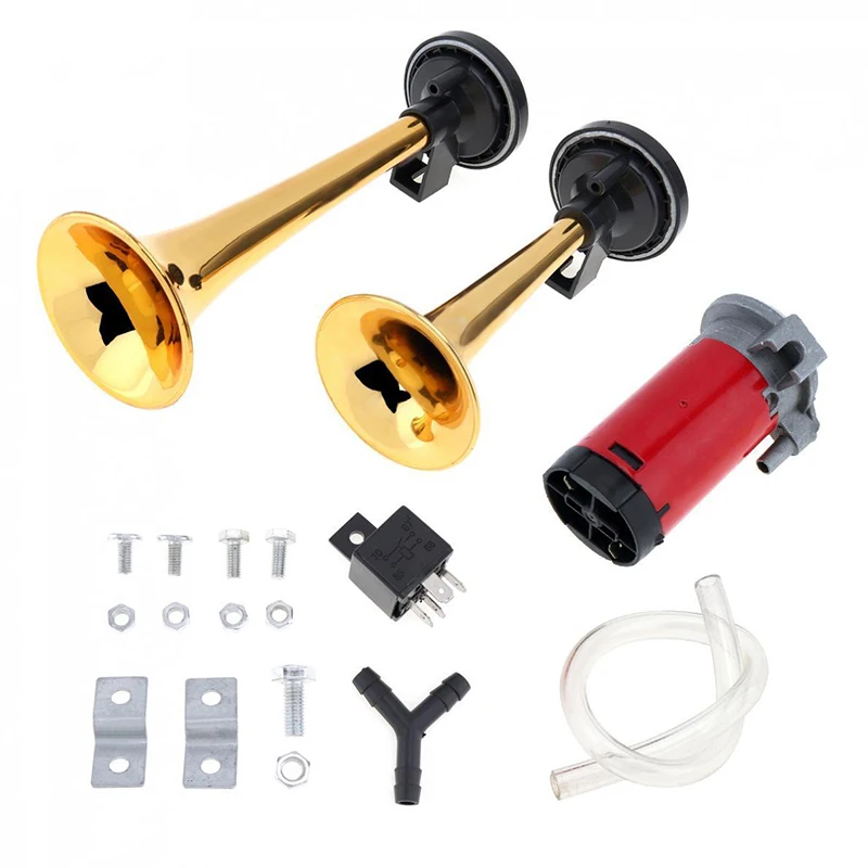 

178dB 12V Super Loud Dual Tone Auto Car Air Horn Set Heavy Duty Trumpet Compressor for Car Truck Boat Train Motorcycle Truck 1pc