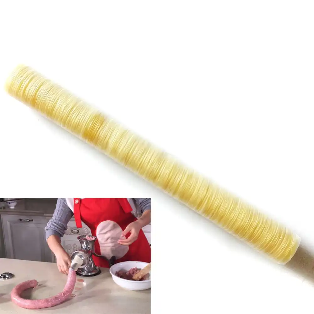 14m*41mm a secco Salsiccia Involucri bucce di collagene TUBO CARNE SALSICCE involucro Maker