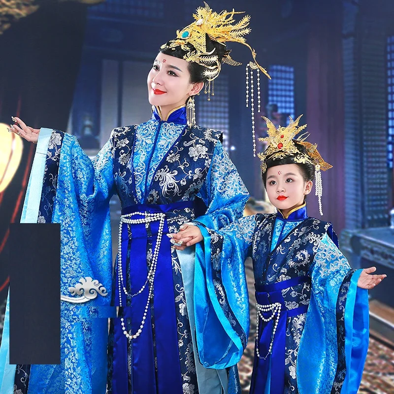 

Princess WeiYoung Traditional Hanfu Mum and Daughter Parent Child Costume Sets Trditional Hanfu Stage Performance Costume