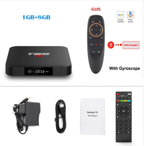 ТВ-приставка T95 S1 Amlogic S905W Android 7,1 2GB16GB Smart tv 4K H.264 HD медиаплеер T95S1 2,4G Wifi Беспроводная приставка PK X96min - Цвет: 1G8G Add G10S