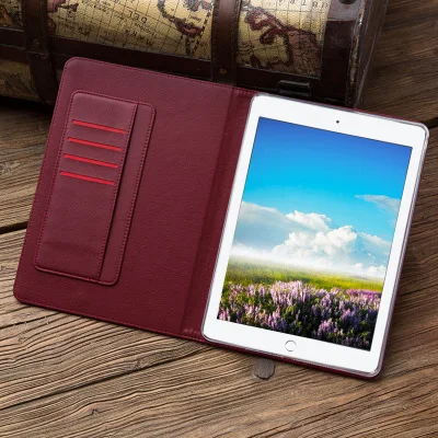 

Leopard case For Ipad Air 2 Shell Magnetic Crocodile 9.7 inch Tablet Cover With Stand Holder Wallet Card Cases For Apple ipad 6