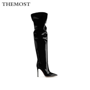 

ARQA brand fashion show over the knee ladies boots PU sleeves black ladies long boots zapatos de mujer botas