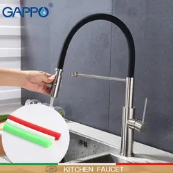 Gappo для кухни черный вытащить кухня питьевой воды кран Водопад Кухня кран на бортике кран-смеситель для мойки