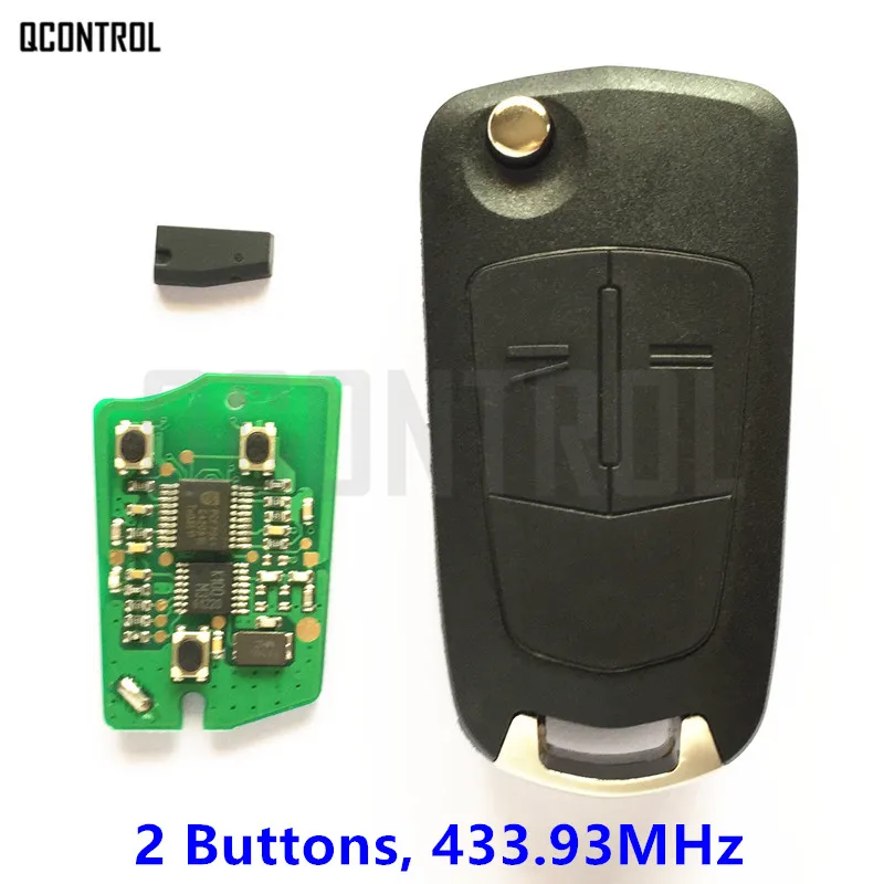 

QCONTROL Car Remote Key for Opel for Vauxhall Antara 2 Buttons Door Lock Controller with Chip 2011 2012 2013 2014