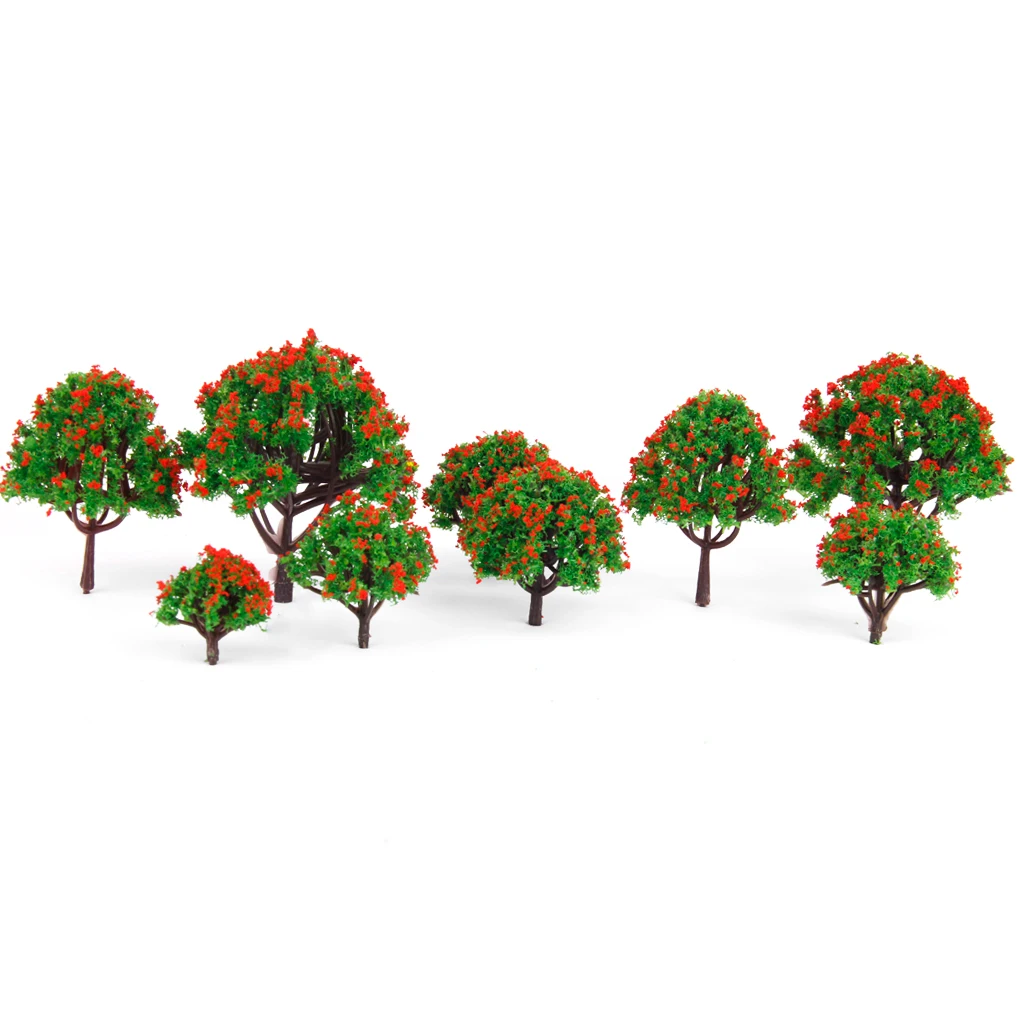 20Pcs Flower Tree Model HO Z N Scale 1/75-500 Layout for Diorama Scenery Building Props