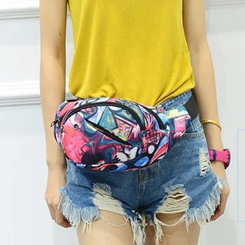 

New Fashion Mobile Phone Pouch Sports Bag Women Waist Bag Waterproof Nylon High Quality Belt Bags Fanny Pack Girls Sling Bags