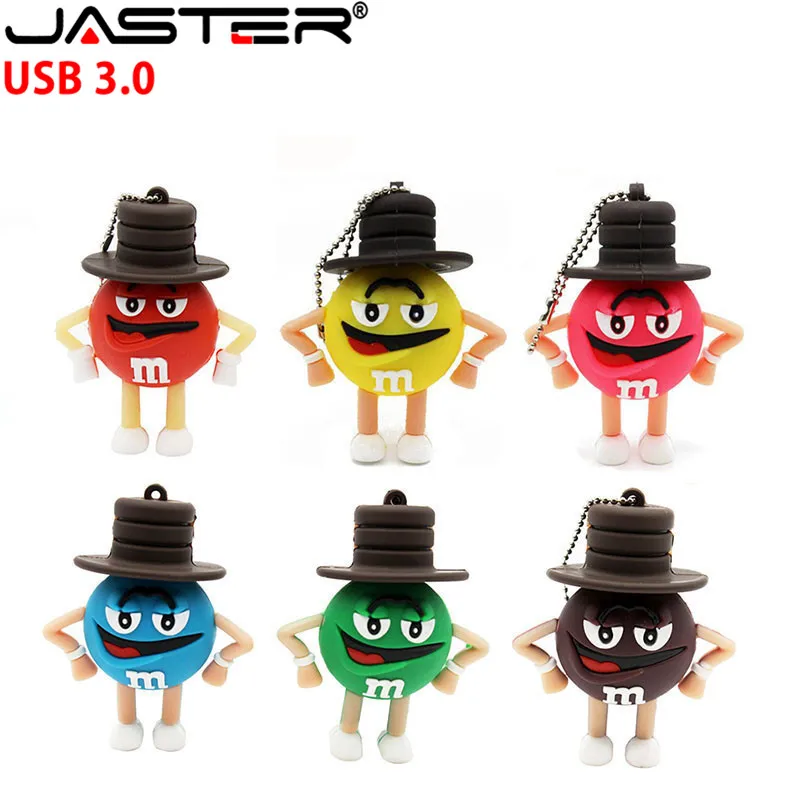 

usb flash drive personalizado logo pendrive 16 gb 3.0 designs usb 2.0 32gb flash drive Cartoon Christmas M&m's Chocolate MR Bean