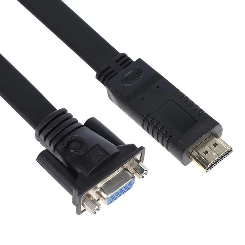 HDMI to VGA Adapter Cable HDMI to VGA Converter Adapter Support 1080P with IC Chip Digital to Analog Video Audio Cable