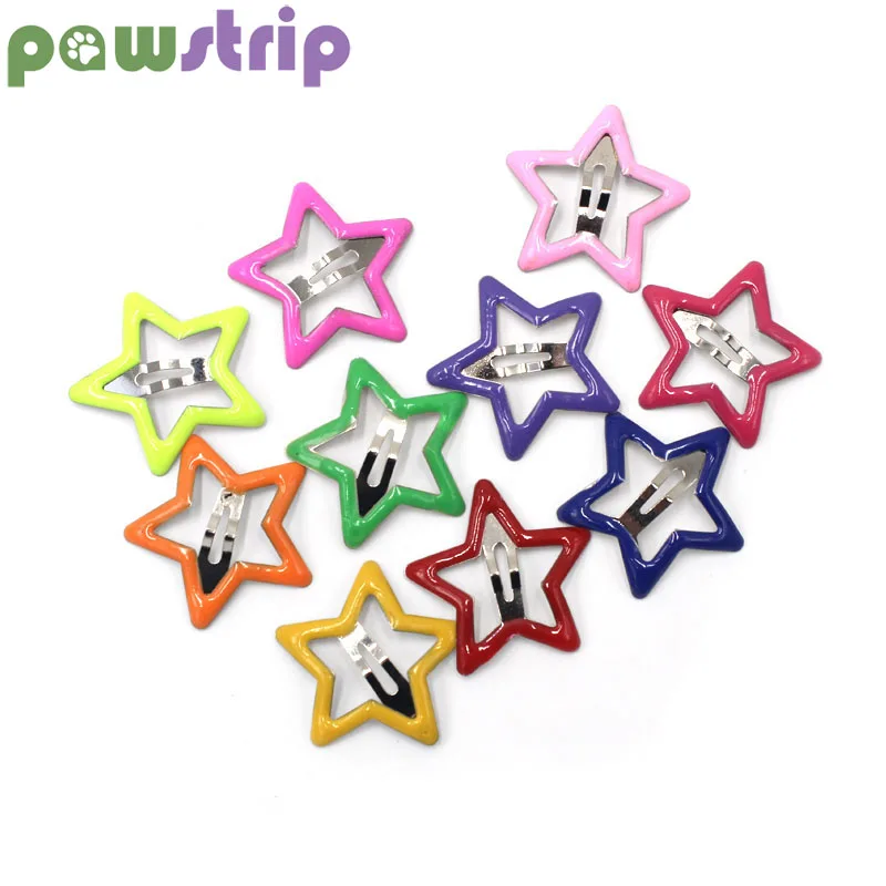 Pawstrip, 10 шт./лот, заколки для волос для маленьких собак Starlike, аксессуары для домашних животных, кошек, собак, заколка для собак, для чихуахуа, померанского, 3 см