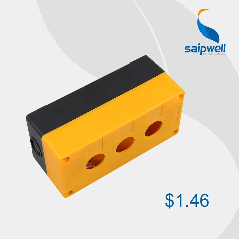 

PBX03 Yellow 3 Holes Push Button Control Station Switch Box/Waterproof Push Button Box,150*71*64mm