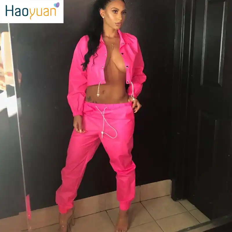 yellow pink sweatsuit