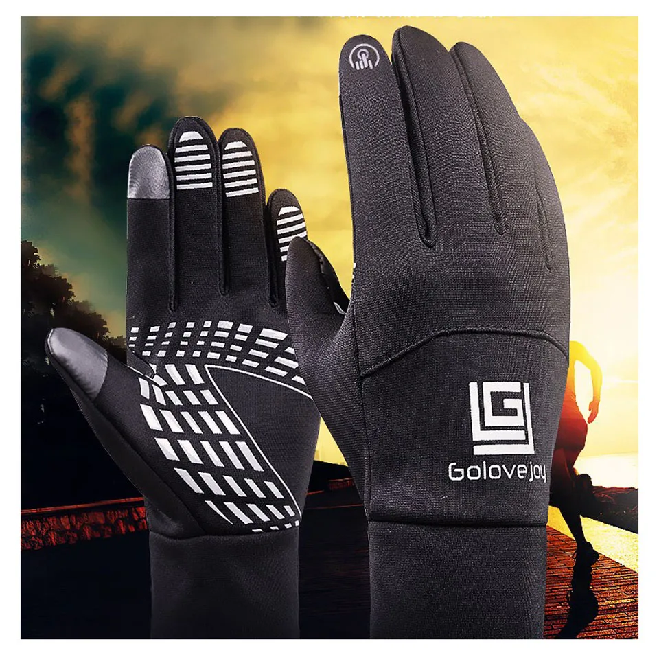 Водонепроницаемые флисовые мужские женские лыжные перчатки ветрозащитные термозащитные перчатки с сенсорным экраном для спорта на открытом воздухе, перчатки для катания на сноуборде
