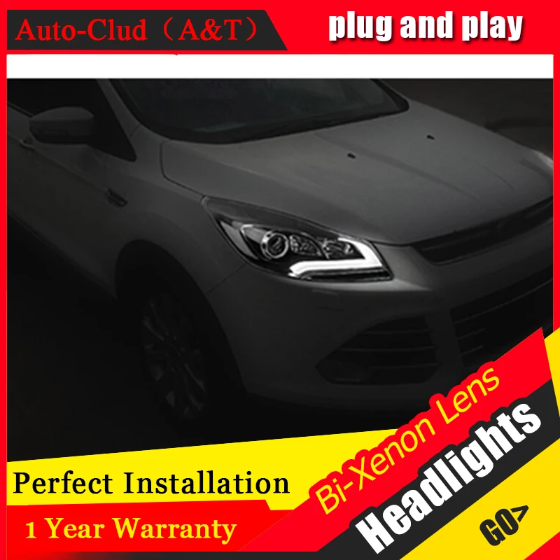 Auto Clud led headlights for ford kuga 2013 2015 xenon H7 headlamps for