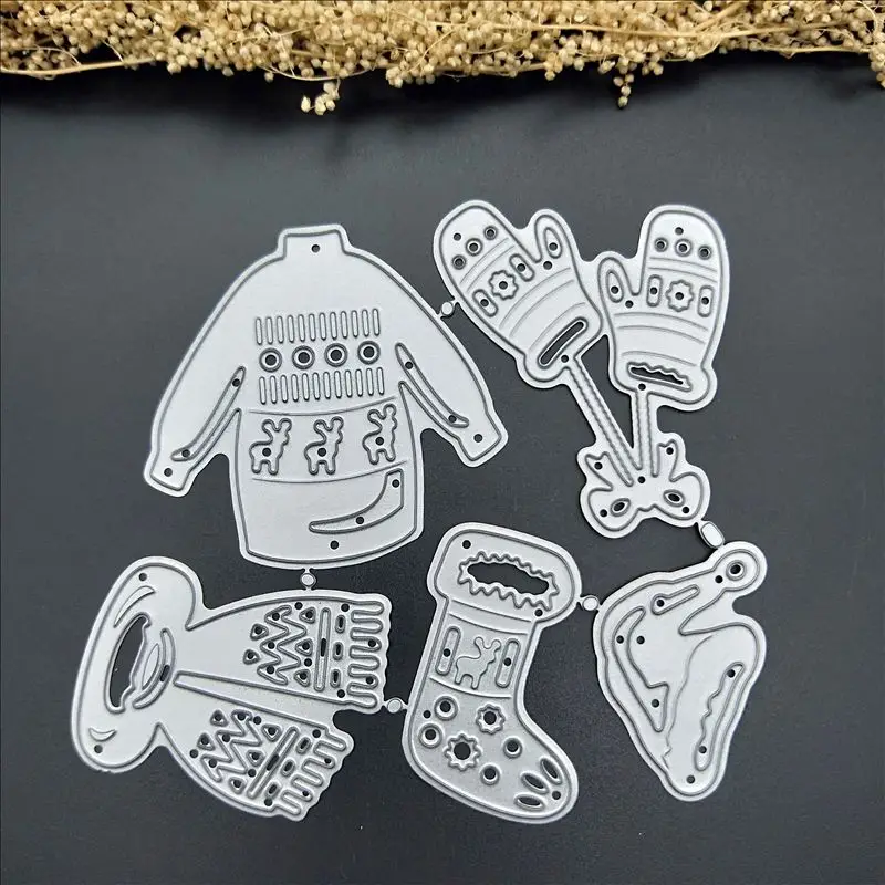 

New Christmas Die 5pcs Metal Cutting Dies s Dies Craft Cutting For Die-cut Card Making Scrapbooking