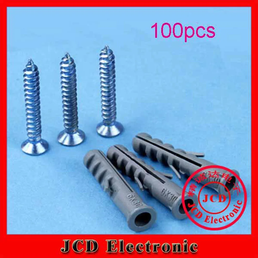 100pcsPlasticexpansionpipeexpansionscrewrubberplugexpansion