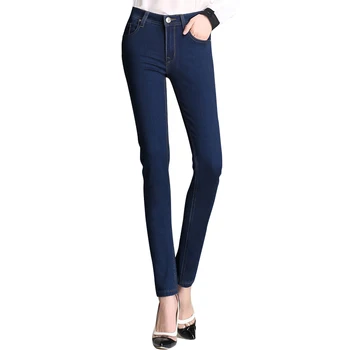

New Elastic High Waist Jeans For Women Autumn Pants Slim Stretch Jeans Casual Clothing Femme Trousers