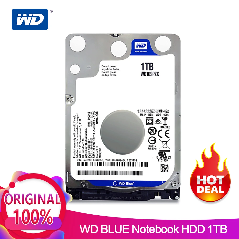 Koop WD Western Digital Blue 1 tb hdd 2.5 SATA WD10SPZX disco duro laptop Interne Sabit Harde Schijf Interne HD notebook Harddisk