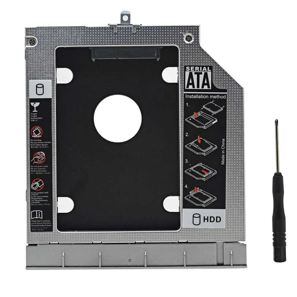 Для HP ProBook 445 450 G0 G1 G2 профессиональный алюминиевый Optibay 2nd HDD Caddy 9 5 мм SATA 3 0 2 &quotSSD DVD