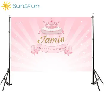 

Sunsfun 7x5ft Pink Birthday Background Polyester Newborn Backdrop Children Photography Props Photo Background Baby Shower Photo