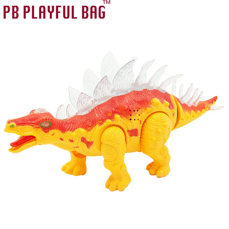 

pb playful bag Electric stegosaurus toy lighting simulation sound electric dinosaur tyrannosaurus rex Children gift Christmas