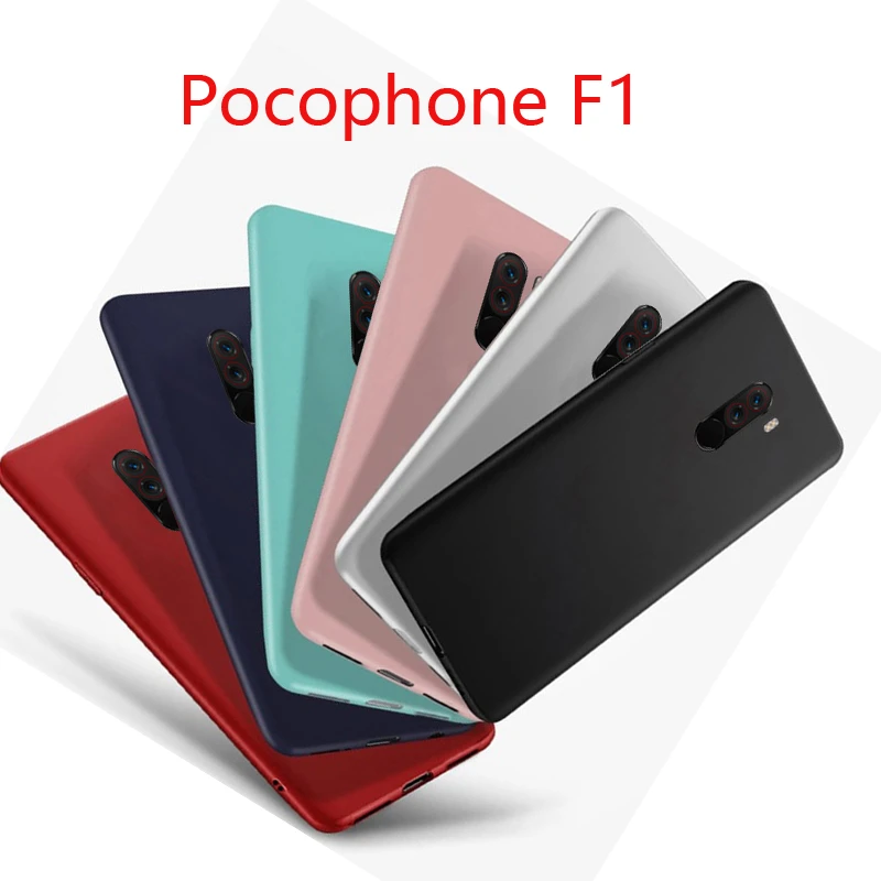 For Xiaomi Pocophone F1 case Matte frosted scrub thin TPU soft back cover for Xiaomi Pocophone F1 poco phone F1 case cover