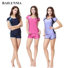 Islamic Muslim Swimsuit Modest Swimwear Women hijab Lace-up Short Sleeve Flat Shorts Round Neck Muslim Swimming Beachwear B10M growing up muslim