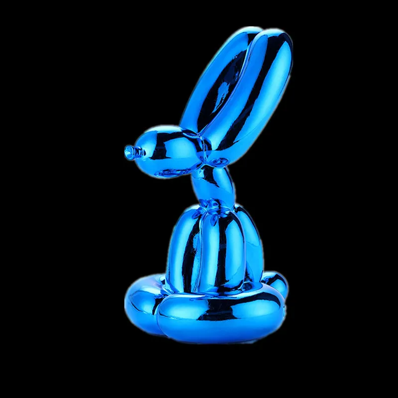 

Resin Balloon Rabbit Art Figurine Craft Jeff Koons Shiny Balloon Dog Statue Home Decoration Accessories Xmas Gift