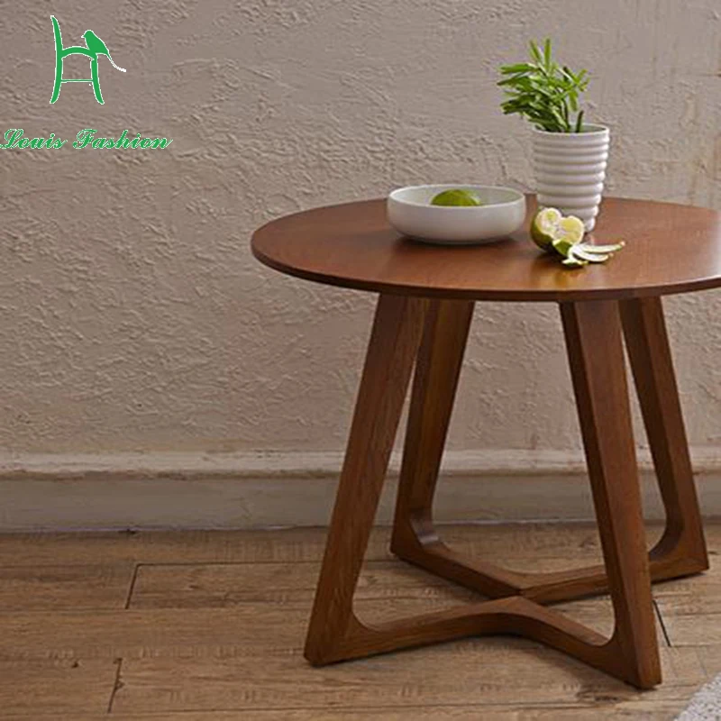 Us 1690 Il Nordic Idea Contratto Di Modo Rotondo In Legno Massello Di Quercia Bianca Per Il Tempo Libero Tavolino In Tavolini Da Caffè Da Mobili Su