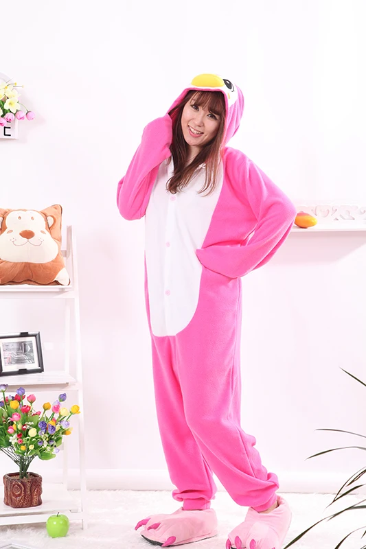 

Pink Penguin Onesie Sleepwear Unisex Sleepsuit Adult Pajamas Cosplay Costumes Jumpsuit Halloween Christmas Party Kigurumi