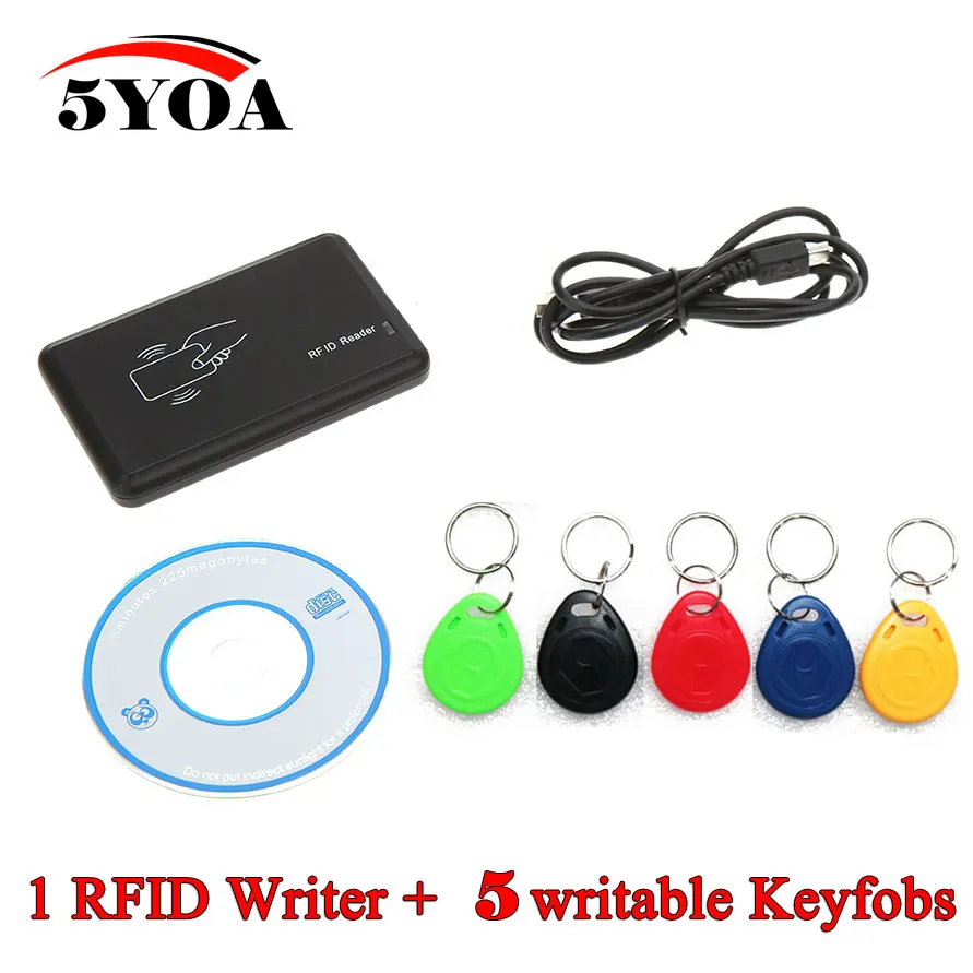 bilder für Cloner 125 KHz EM4100 RFID Copier Writer Duplizierer Programmer Reader + 5 Stücke EM4305 T5577 Wiederbeschreibbare ID Keyfobs Tags Karten bilder für Cloner 125 KHz EM4100 RFID Copier Writer Duplizierer Programmer Reader + 5 Stücke EM4305 T5577 Wiederbeschreibbare ID Keyfobs Tags Karten