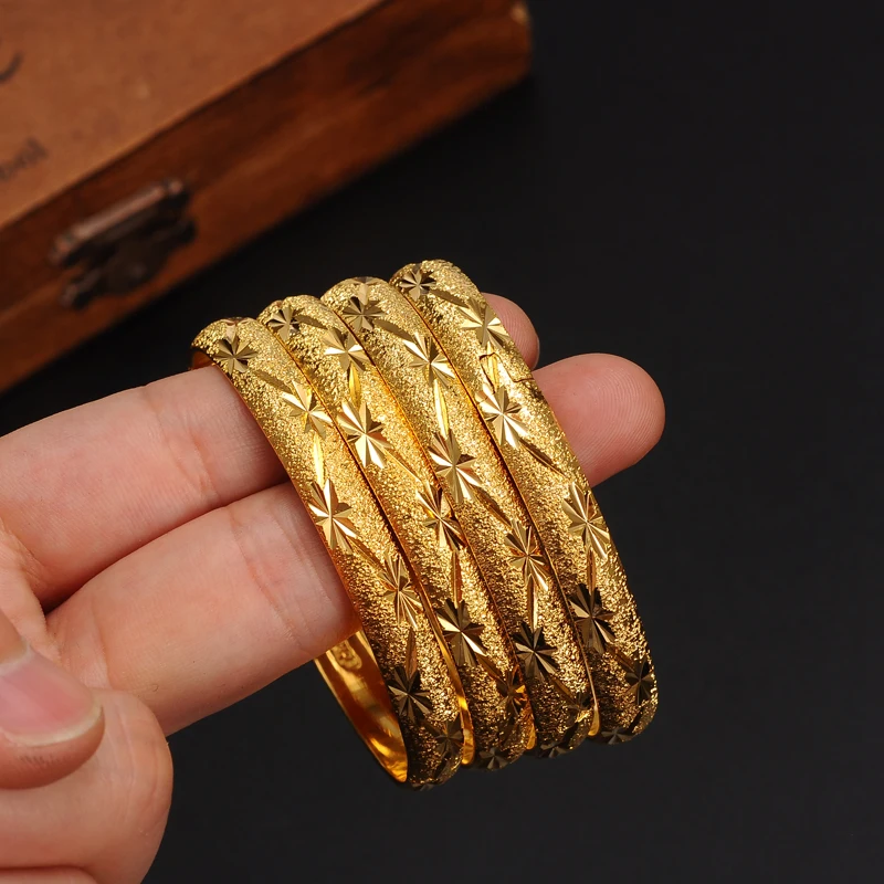 

New Ethiopian Bangle Women Gold Color Dubai Bride Wedding African/Arab/Middle East Bracelet/Bangle Jewelry