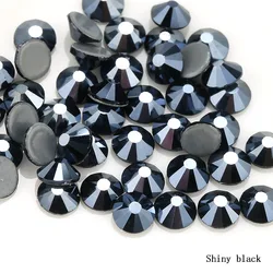 Multi - Color Crystal AB Hot Fix Rhinestones for Nail Art and Fabric Garments (Shiny black)