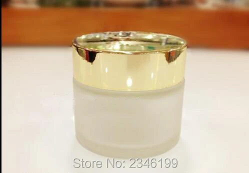 Best 100G 100ML Frost Glass Jar with Silver Gold Cover, Glass Cream Jar ,Cosmetics Cream Packing Jar, 10pcs lot
