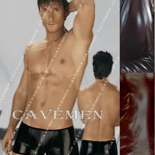 Низкая талия Кожевенная одежда* 2429* сексуальные мужские t-образные стринги Нижнее белье треугольные брюки костюм куртка Боксеры