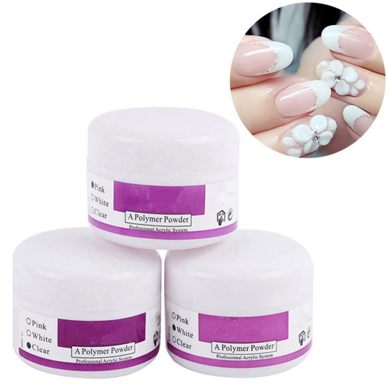 3Pcs/lot Nail Art Acrylic Powder Crystal Nail Polymer for Nail Art Tips