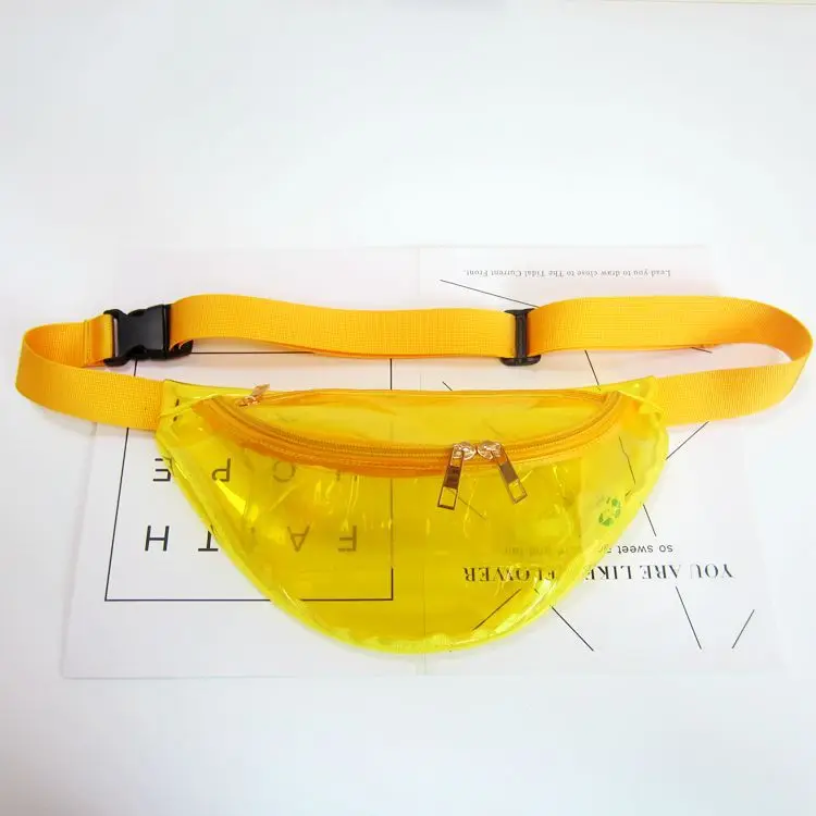 2019 водостойкие ПВХ Желе Fanny Pack сумки Малый унисекс Летняя Пляжная сумка прозрачный сумки на пояс повседневное поясная сумка для