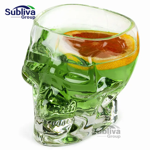 

Skull Glass 700ml beer stein shot wine glass Head Whiskey Drinking