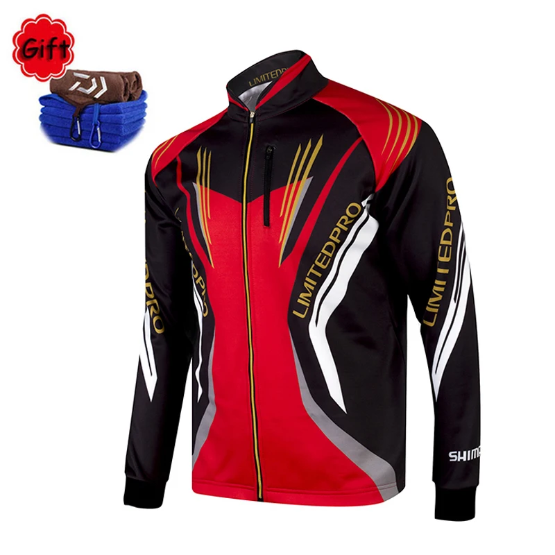 

Free Gift Men Fishing Clothes Fishing Shirt Coat Jacket Zipper Sun Protection Breathable Quick Dry Long Sleeve Fishing Shirts