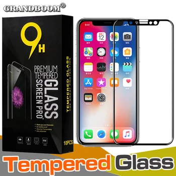 

500pcs 9H Full Scratch Proof Tempered Glass For iPhone 11 Pro Max XS XR X 8 7 6 6S Plus Screen Protector Glass With Black Box