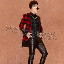 Одежда, мужские костюмы, дизайнерские, мужские, мужские, Terno, сценические костюмы для певцов, пиджак, мужской, клетчатый Блейзер, танцевальный, звездный стиль, платье, панк