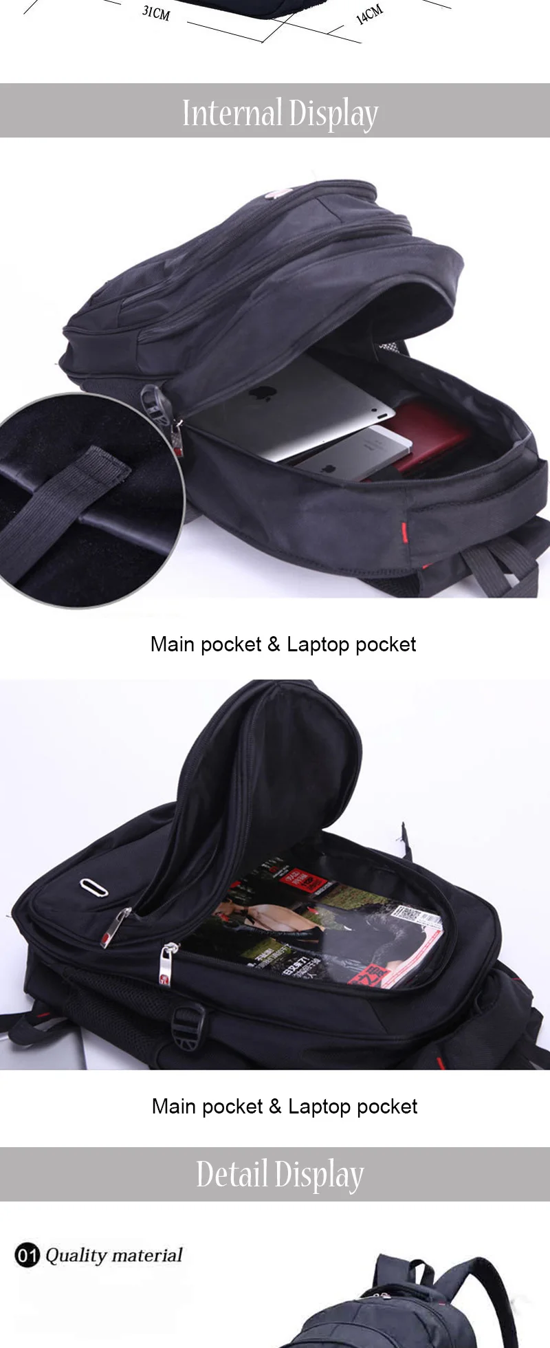 Chuwanglin рюкзак для ноутбука, мужские дорожные рюкзаки, Многофункциональный нейлоновый черный рюкзак, школьные сумки для подростков, женские сумки ZDD2181