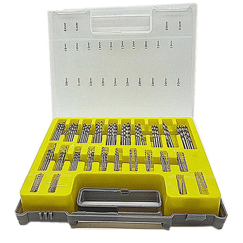 Mini Micro 150 PC Power Drill Bit Set Small Precision HSS Twist Kit + Carry Case