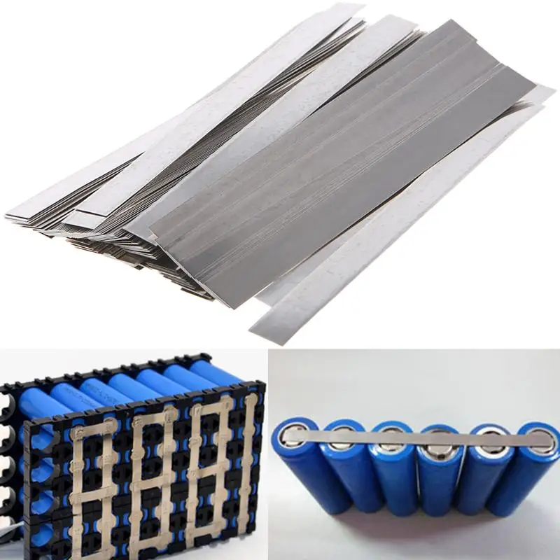

100pcs 0.15mm x 8mm x 100mm 99.96% Pure Nickel Plate Strap Strip Sheets pure nickel for Battery electrode Spot Welding Machine